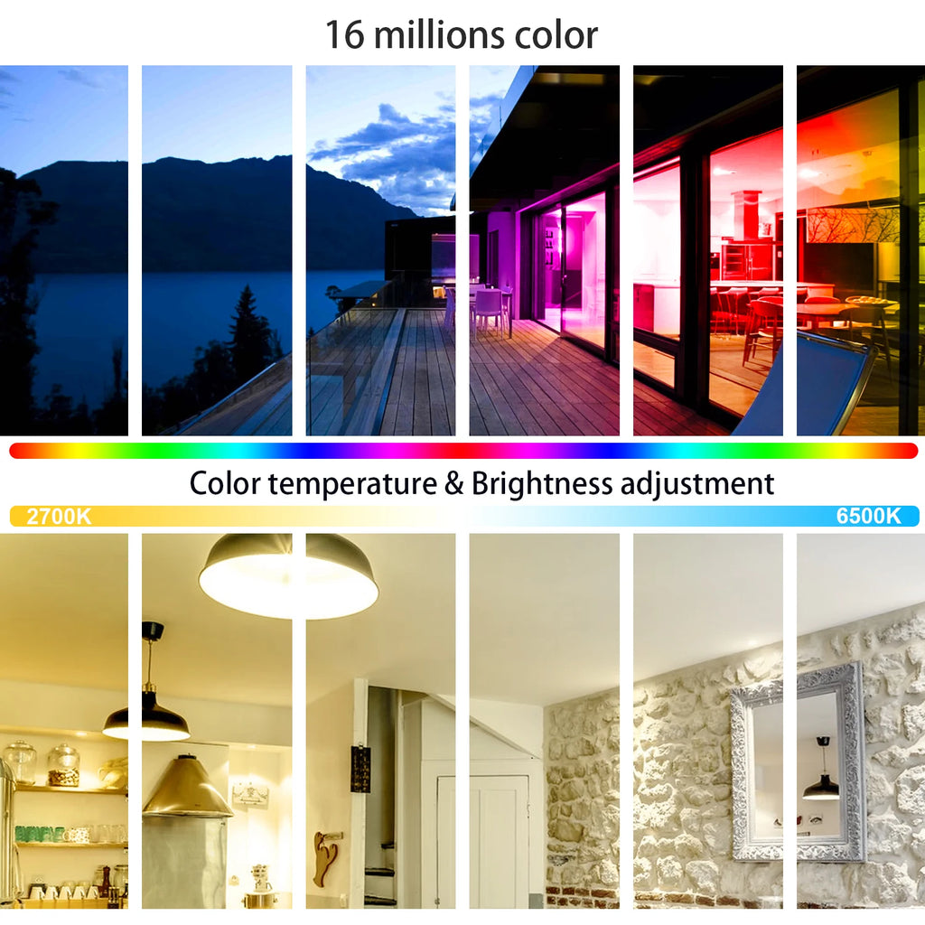 Bombilla LED RGB inteligente premium con sincronización de música