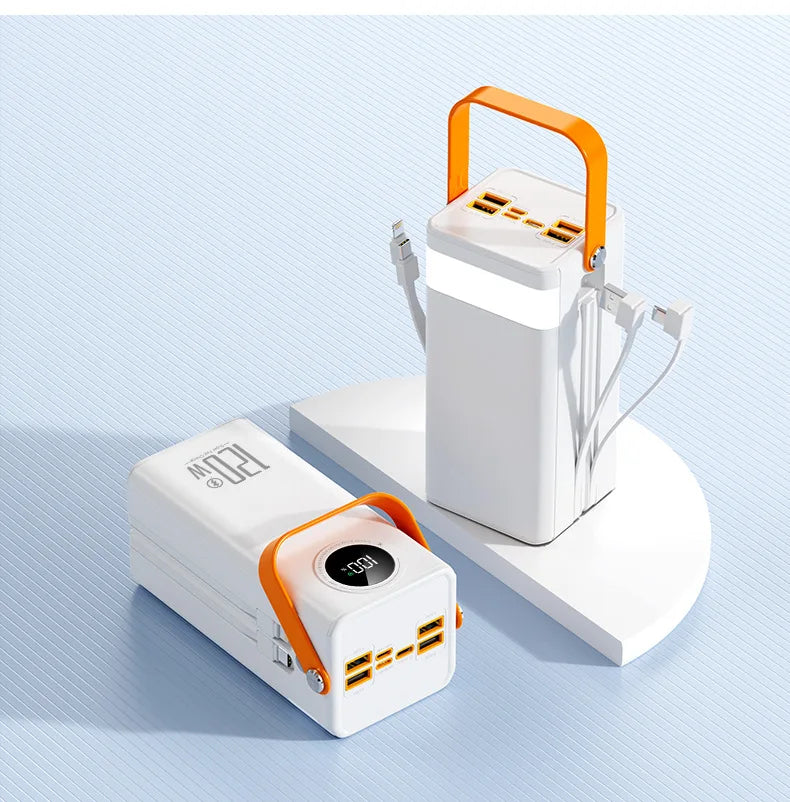 Power Bank Premium con 4 cables integrados para exteriores y viajes