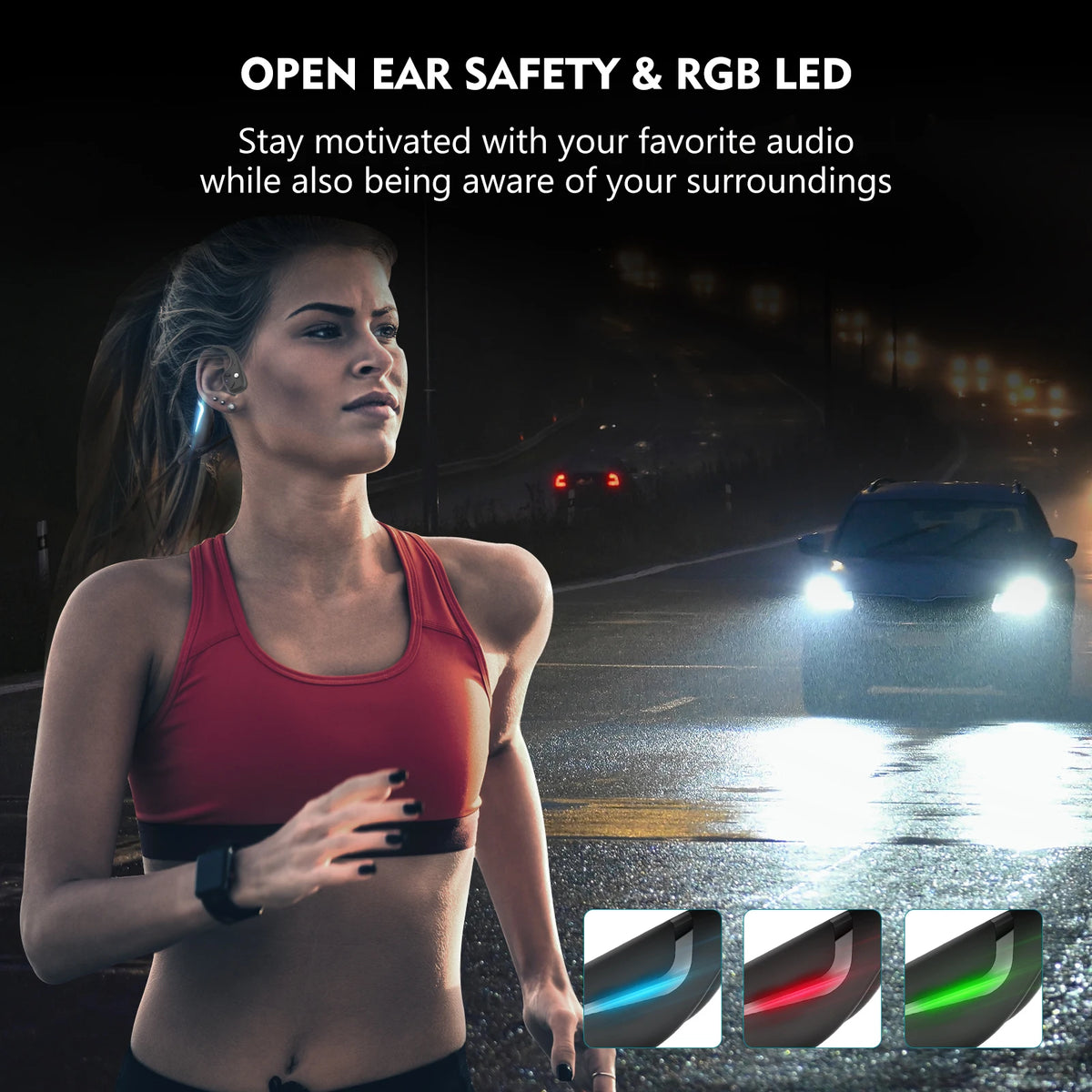Auriculares Bluetooth de conducción ósea premium para deportes y ciclismo