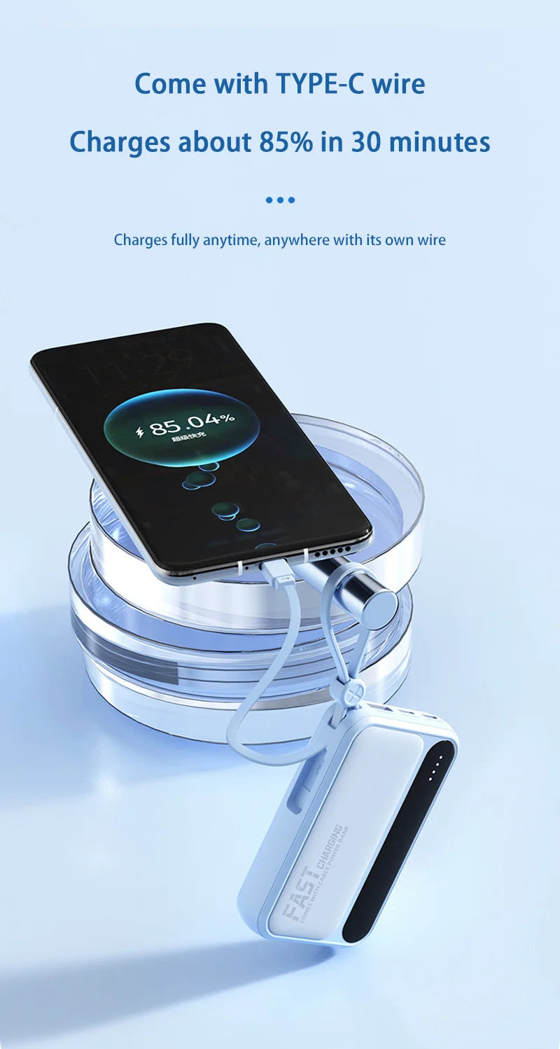 Power Bank Premium con cables 4 en 1 y pantalla digital
