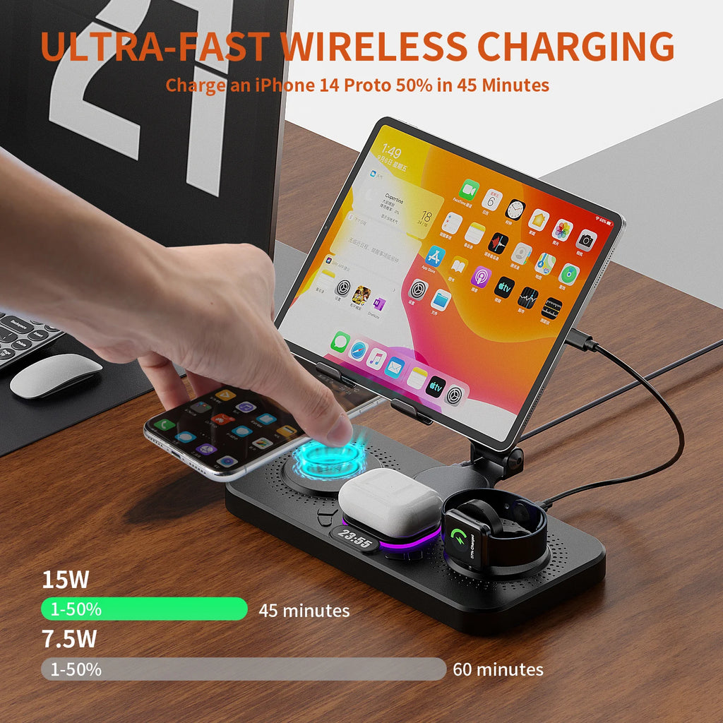 Premium Foldable Magnetic Wireless Charging Station