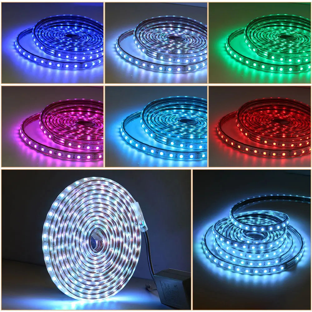 Tira de luces LED RGB premium impermeable con cambio de color