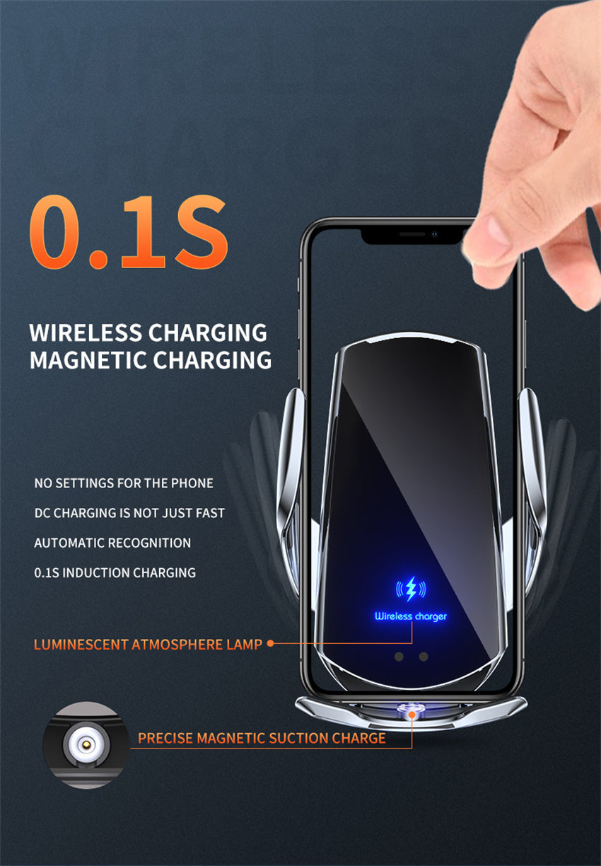 Cargador inalámbrico para coche con sensor inteligente premium
