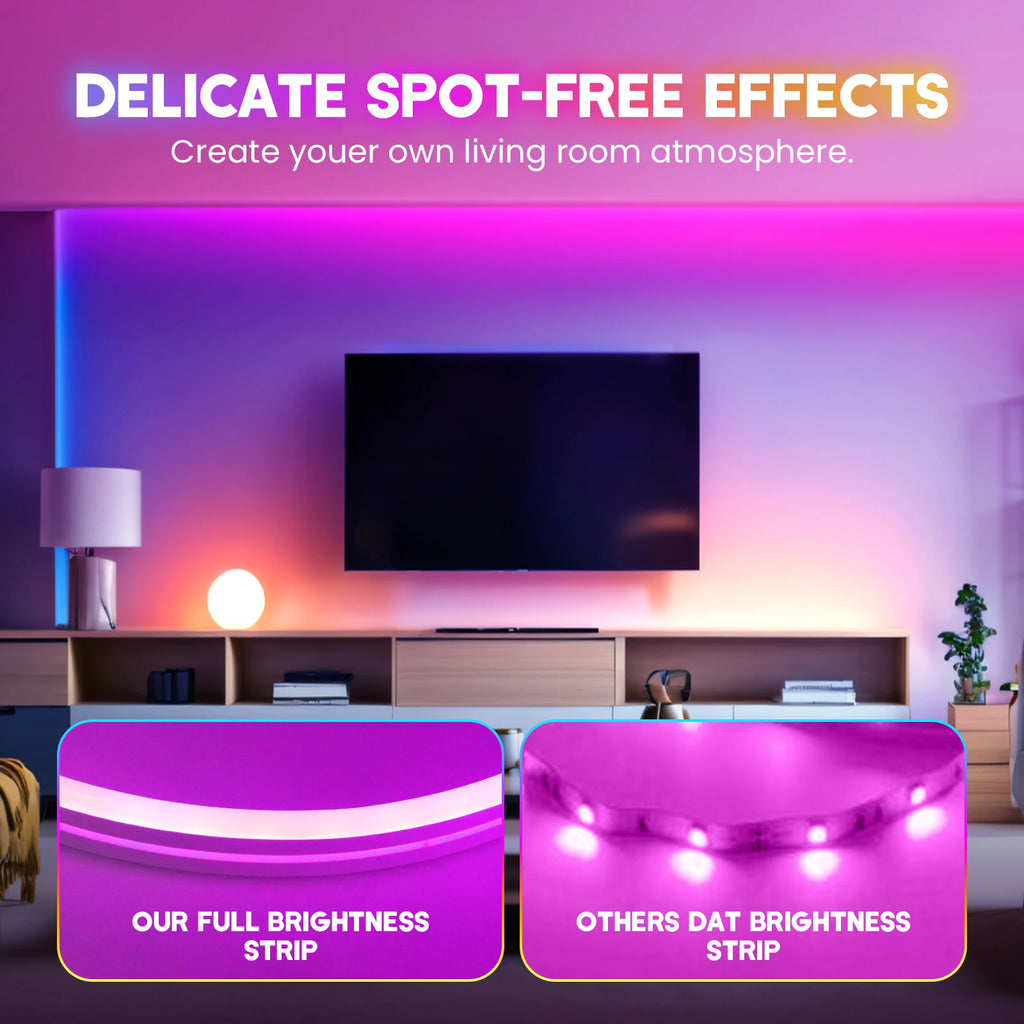 Tira de luces LED neón RGB premium con sincronización musical