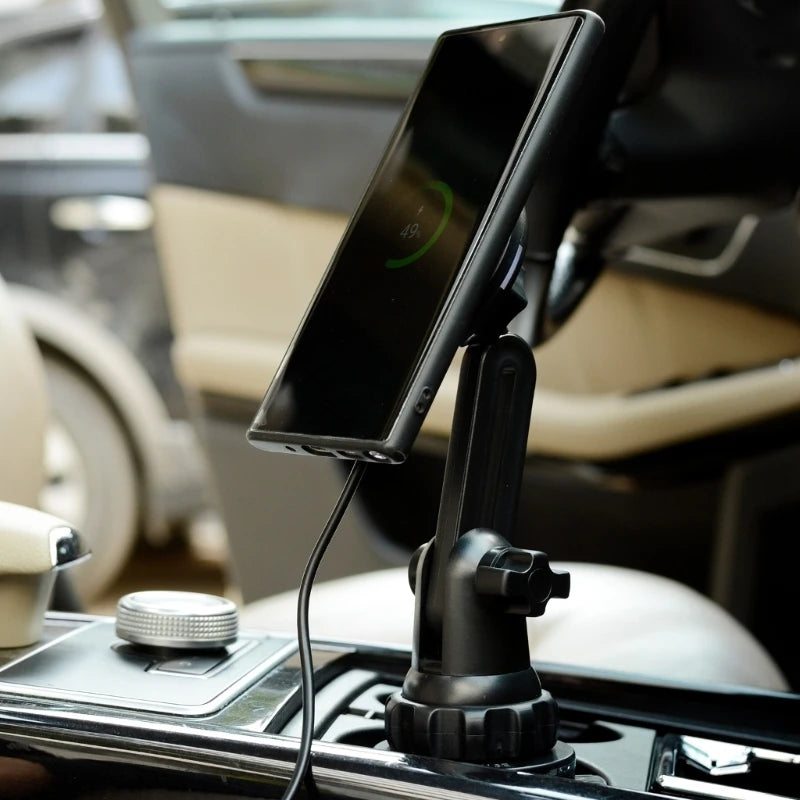 Soporte para portavasos con cargador inalámbrico MagSafe premium para coche