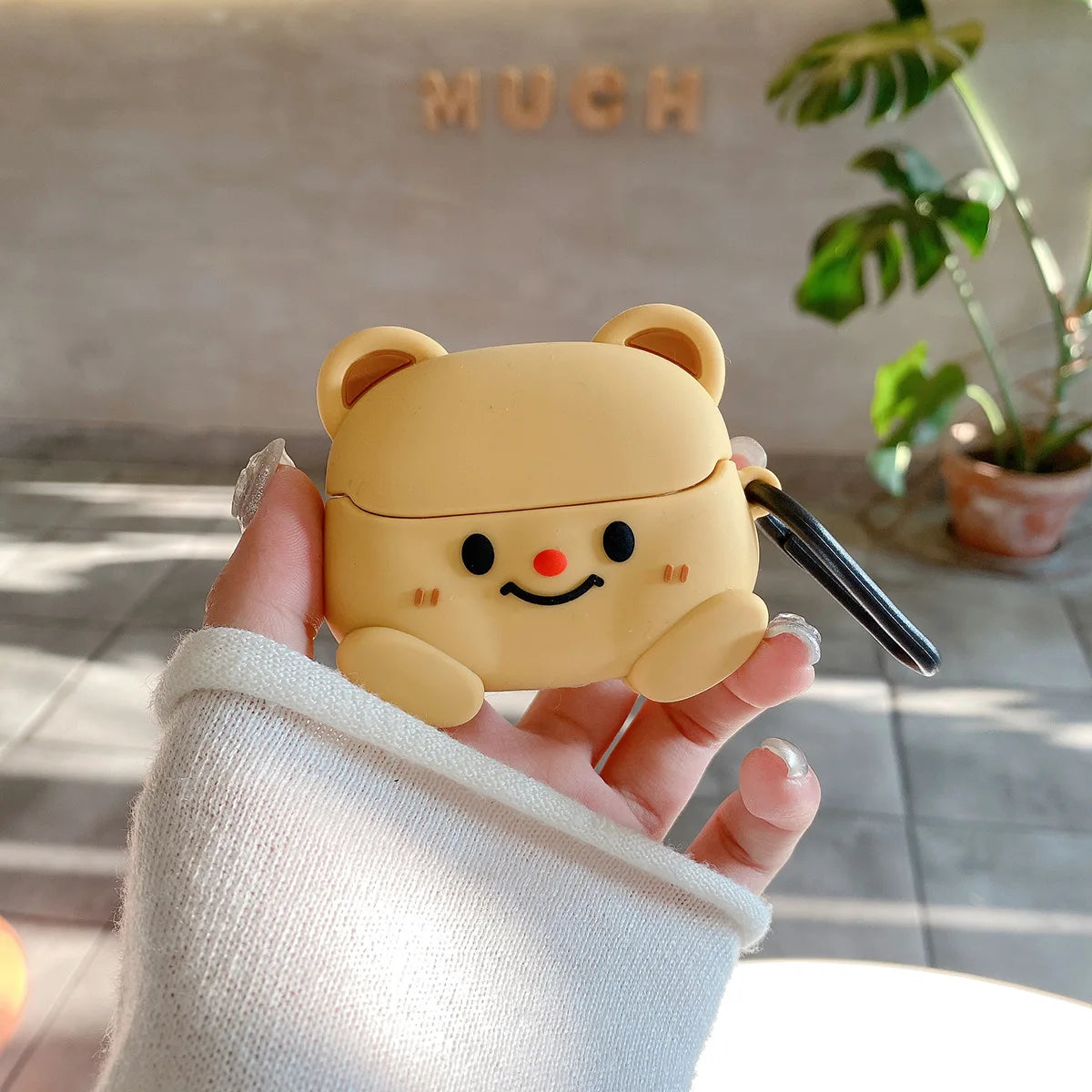 Funda de silicona premium con diseño de dibujos animados en 3D para auriculares inalámbricos