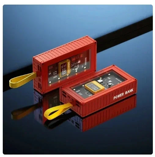 Power Bank transparente premium con carga rápida para iPhone y Android
