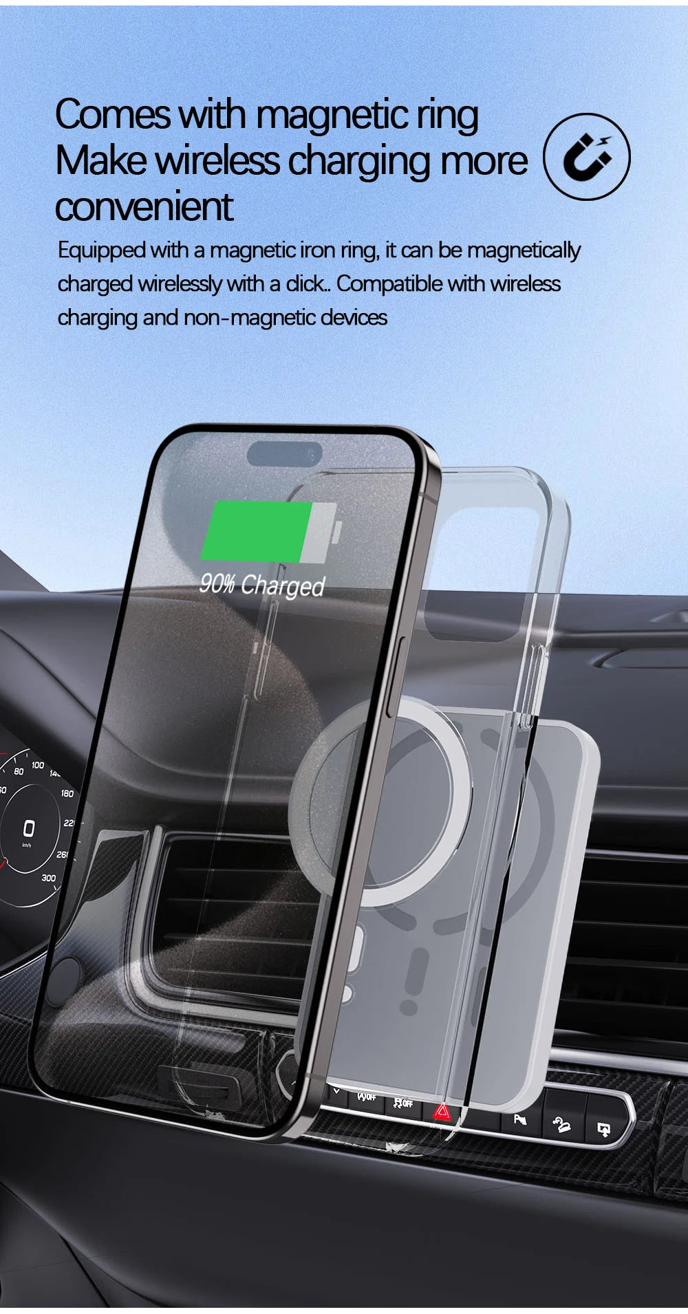 Premium Magnetic Wireless Car Charger Mount