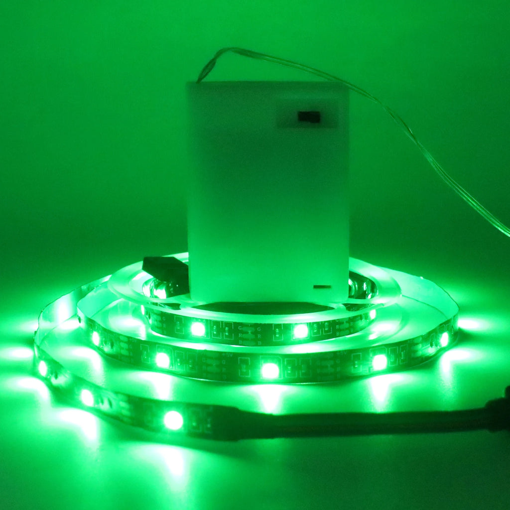 Tiras de luces LED RGB premium con alimentación por batería