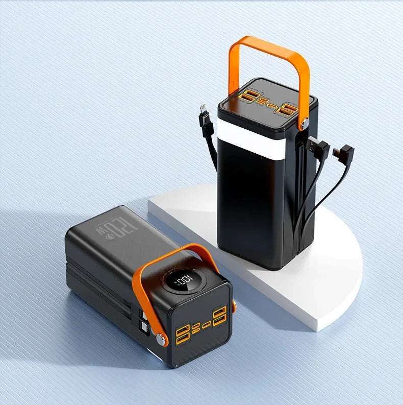 Power Bank Premium con 4 cables integrados para exteriores y viajes