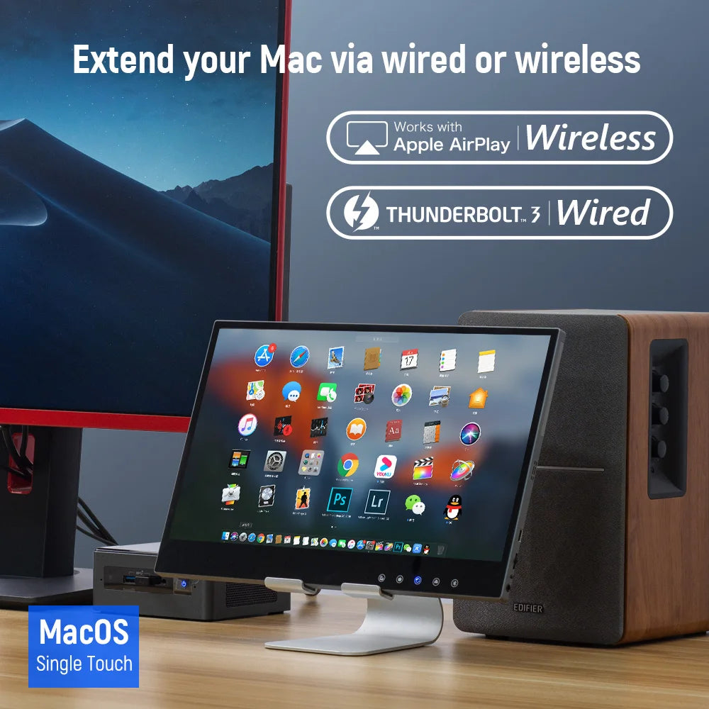 Premium 15.6 Inch OLED Capacitive Touch Portable Monitor