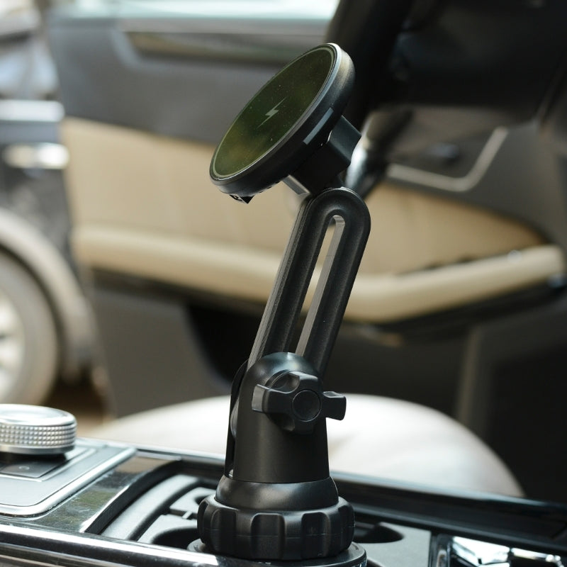 Premium MagSafe Wireless Car Charger Cup Holder Mount