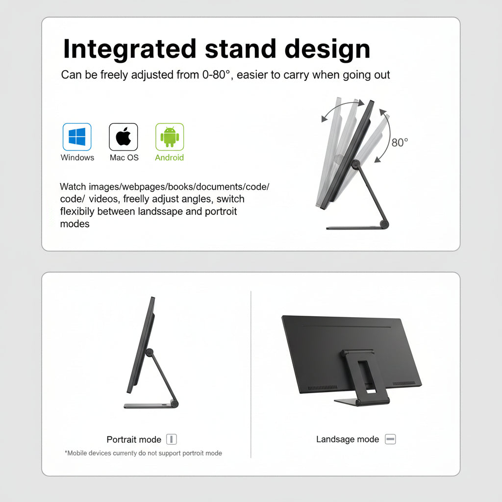 Premium 13.3 Inch Touch Portable Monitor