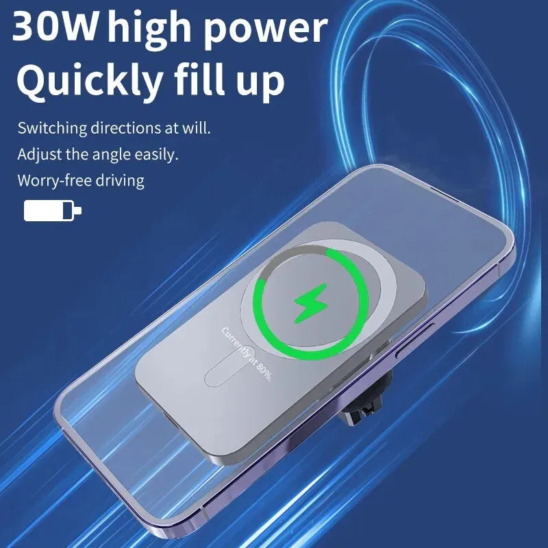 Soporte de carga inalámbrica magnética MagSafe premium para coche