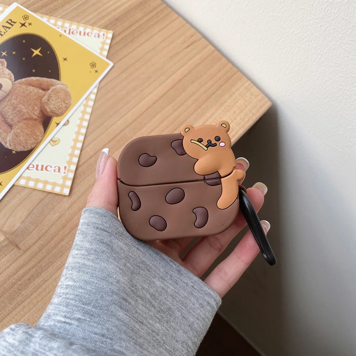 Funda de silicona premium con diseño de dibujos animados en 3D para auriculares inalámbricos
