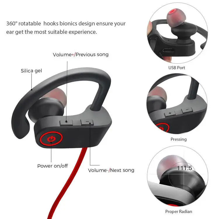 Premium Magnetic Neckband Wireless Sports Earphones
