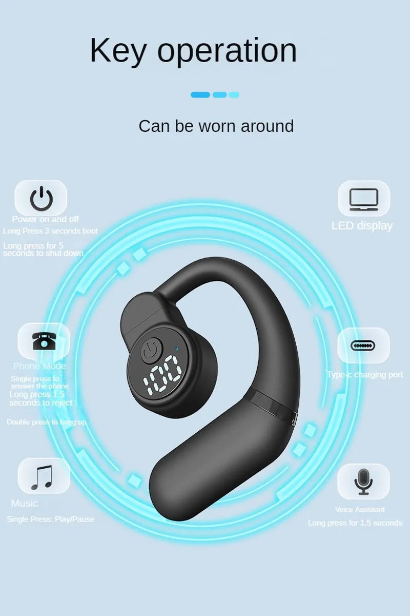 Auriculares deportivos inalámbricos premium con gancho