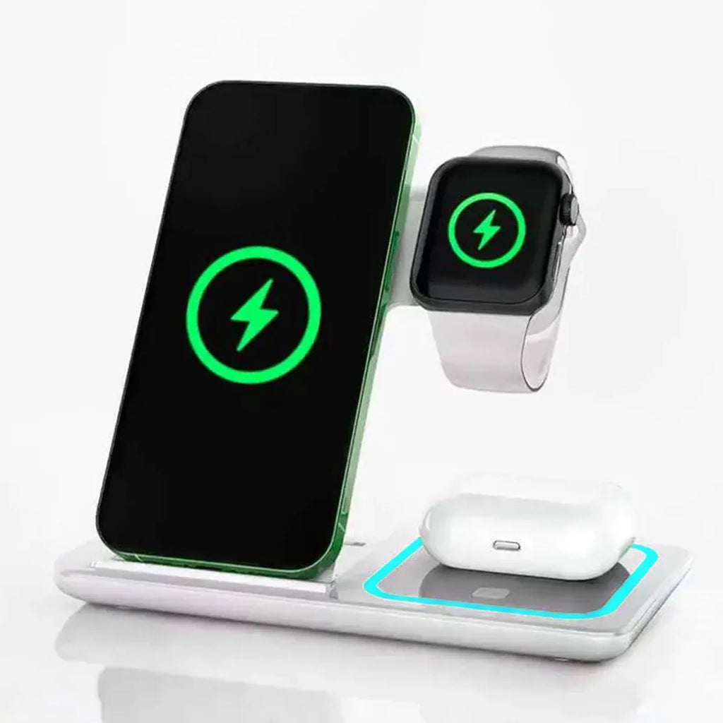 Premium 3 in 1 Foldable Wireless Travel Charger Stand