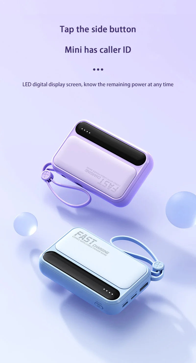 Premium Power Bank with 4 in 1 Cables & Digital Display