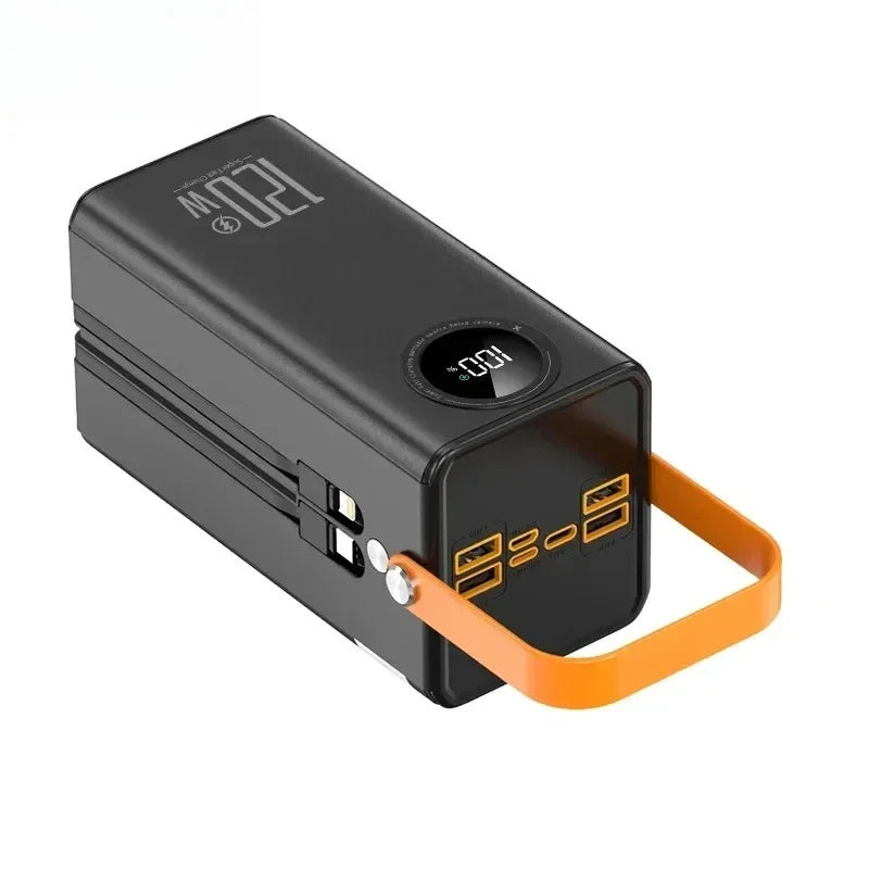 Power Bank Premium con 4 cables integrados para exteriores y viajes