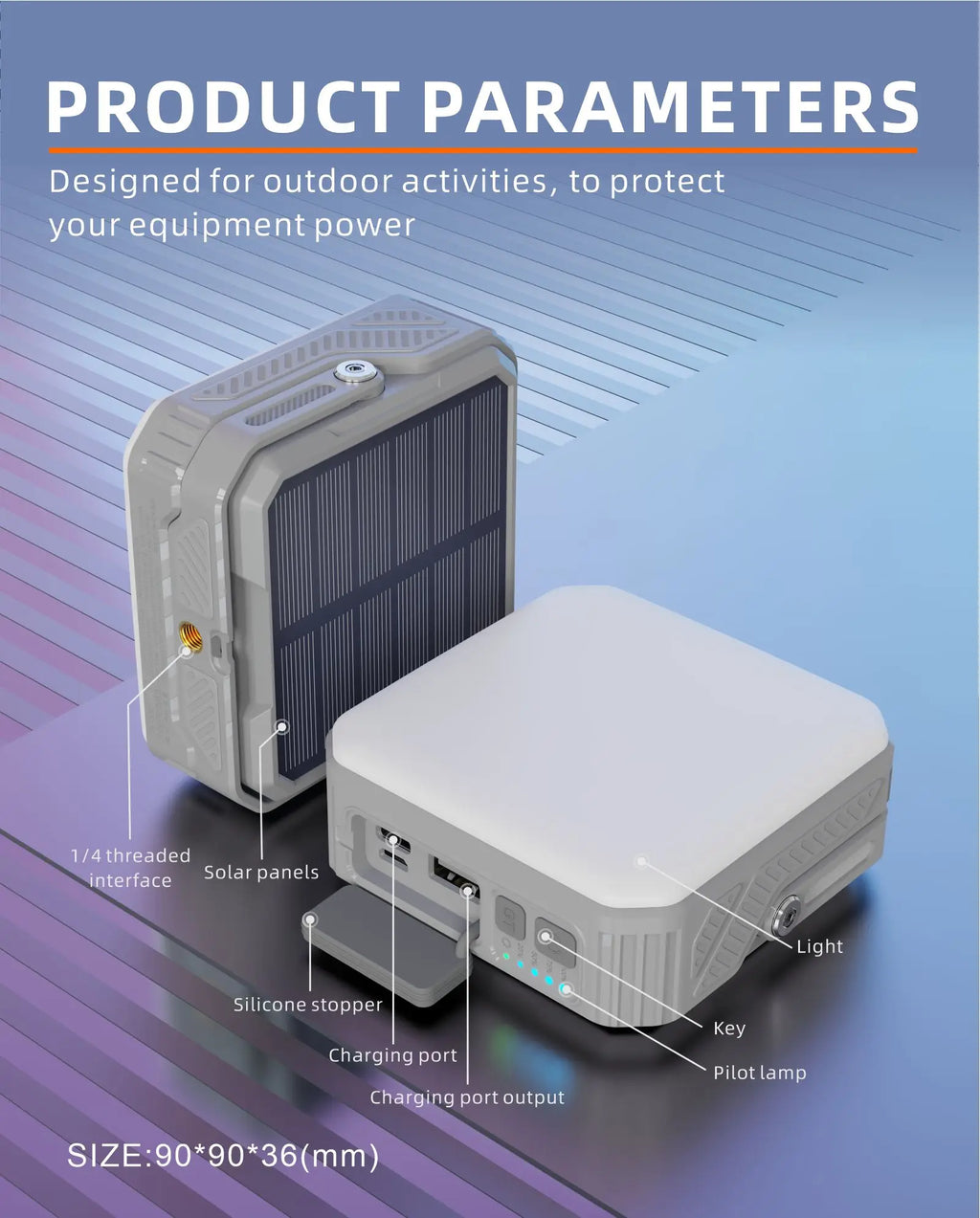 Batería solar premium para exteriores y camping