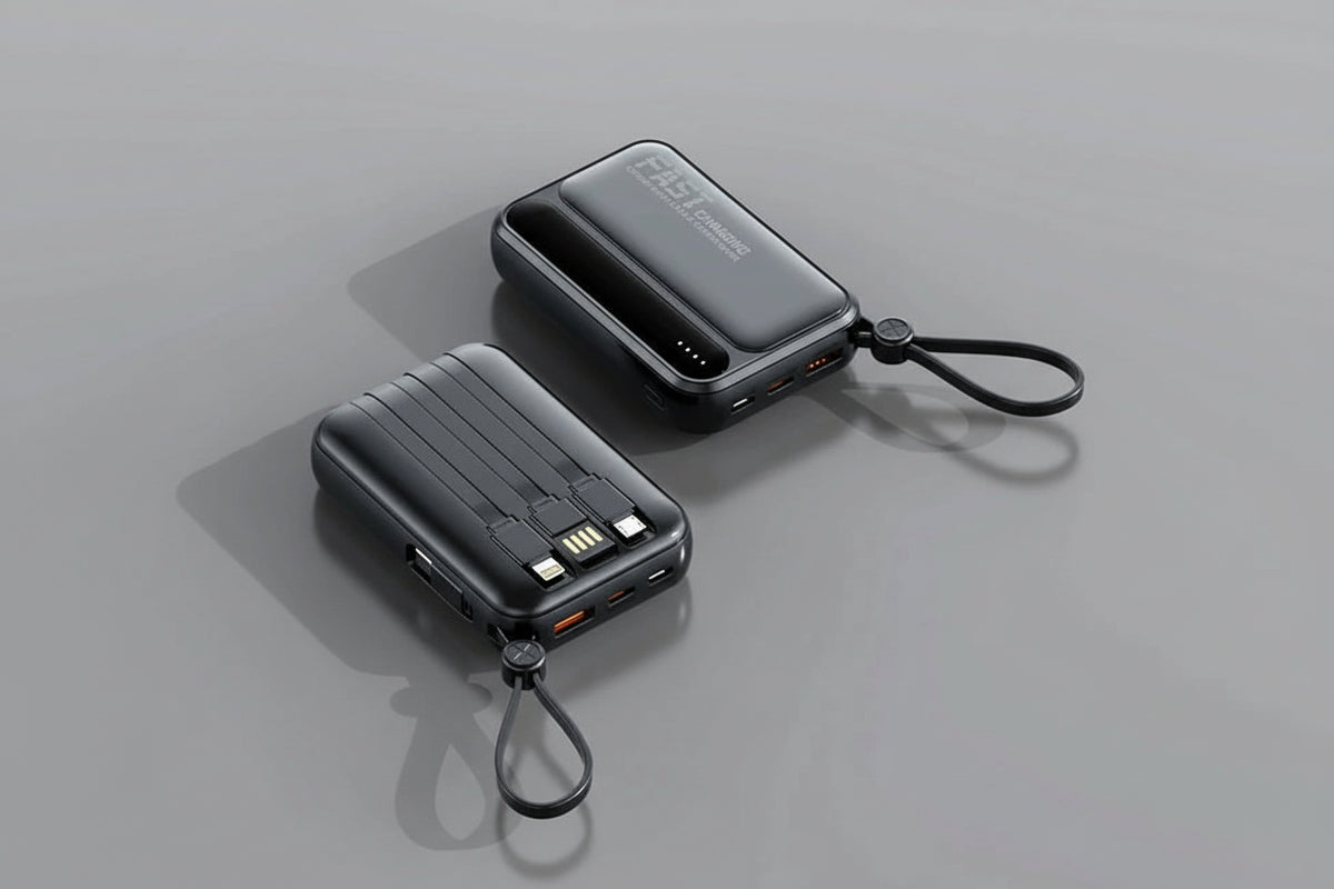 Power Bank Premium con cables 4 en 1 y pantalla digital