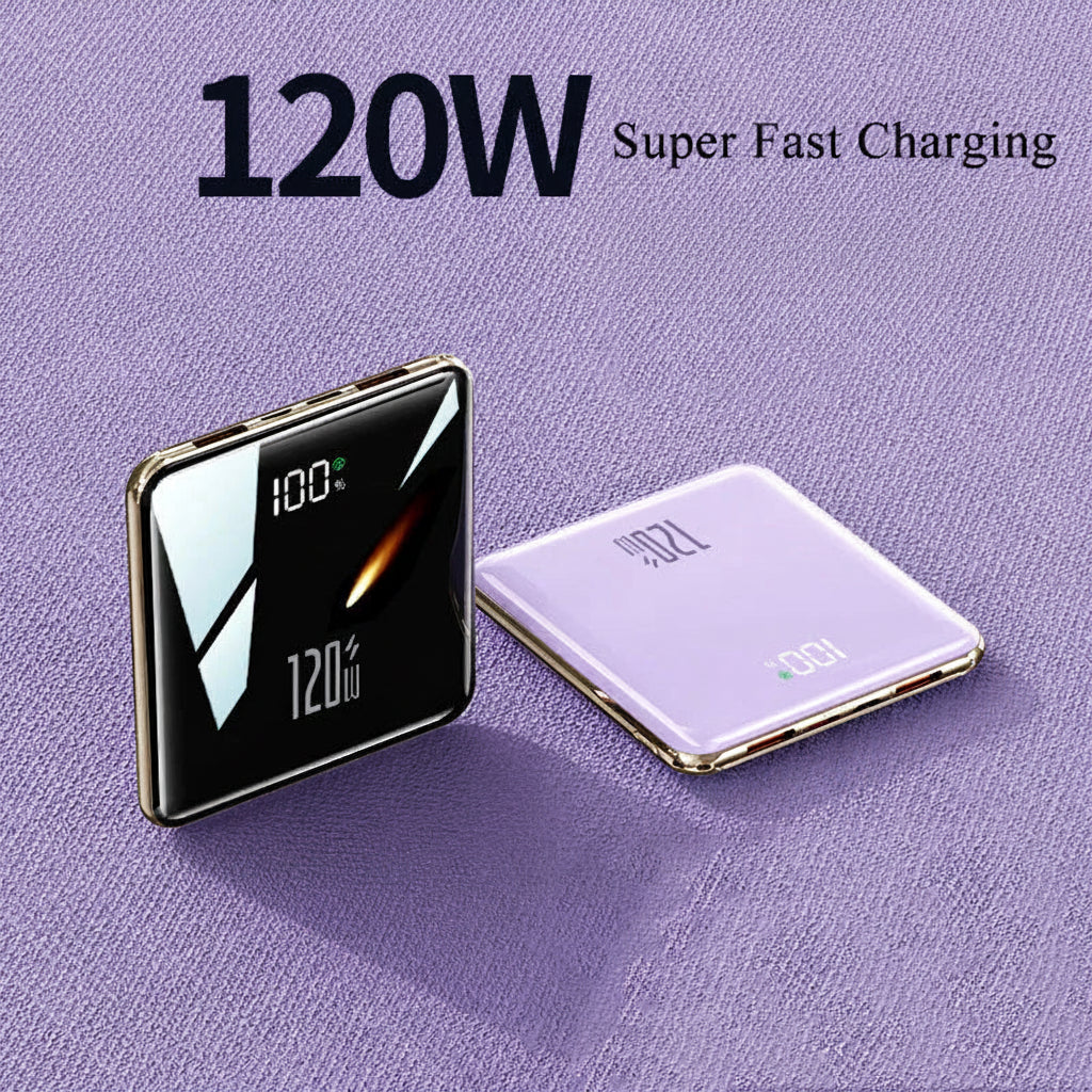 Premium Ultra Thin Power Bank with Built in Cables