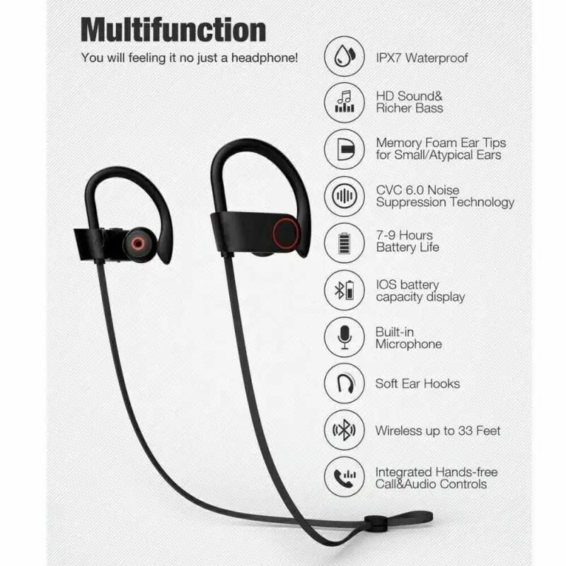 Premium Magnetic Neckband Wireless Sports Earphones