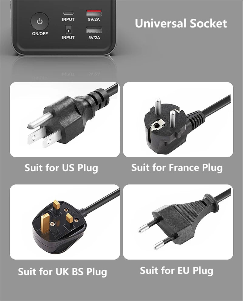 Premium Portable Power Station with AC Outlet & Fast Charging