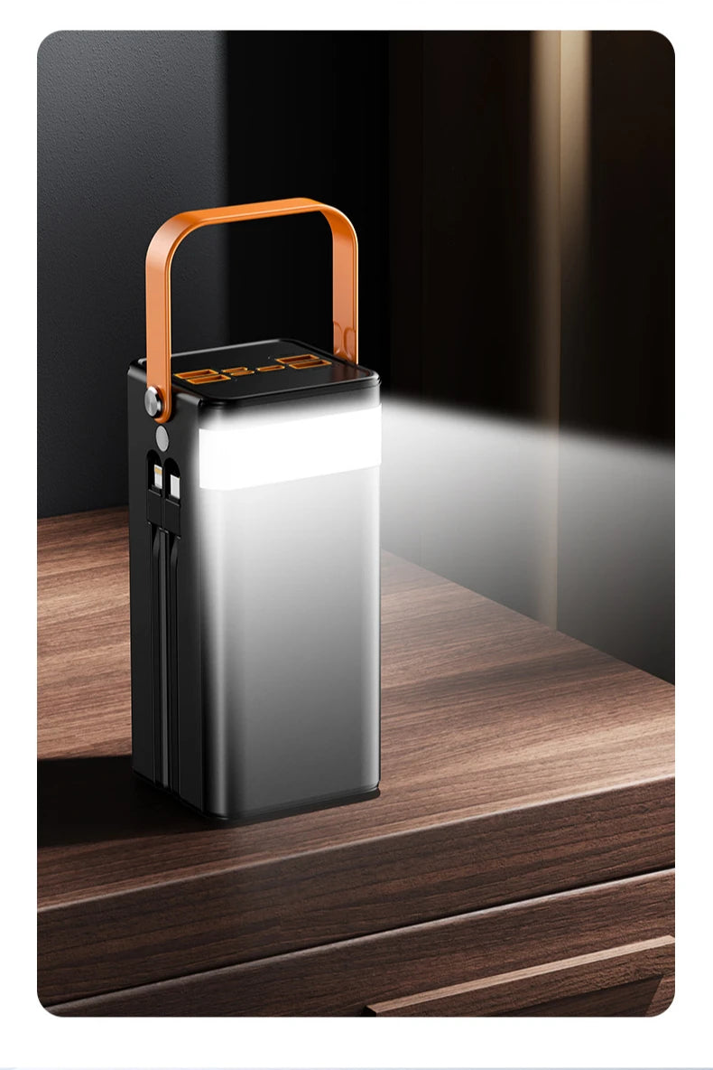 Power Bank Premium con 4 cables integrados para exteriores y viajes