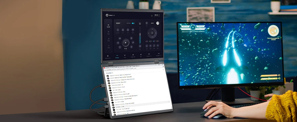 Monitor portátil doble premium de 15.6 pulgadas