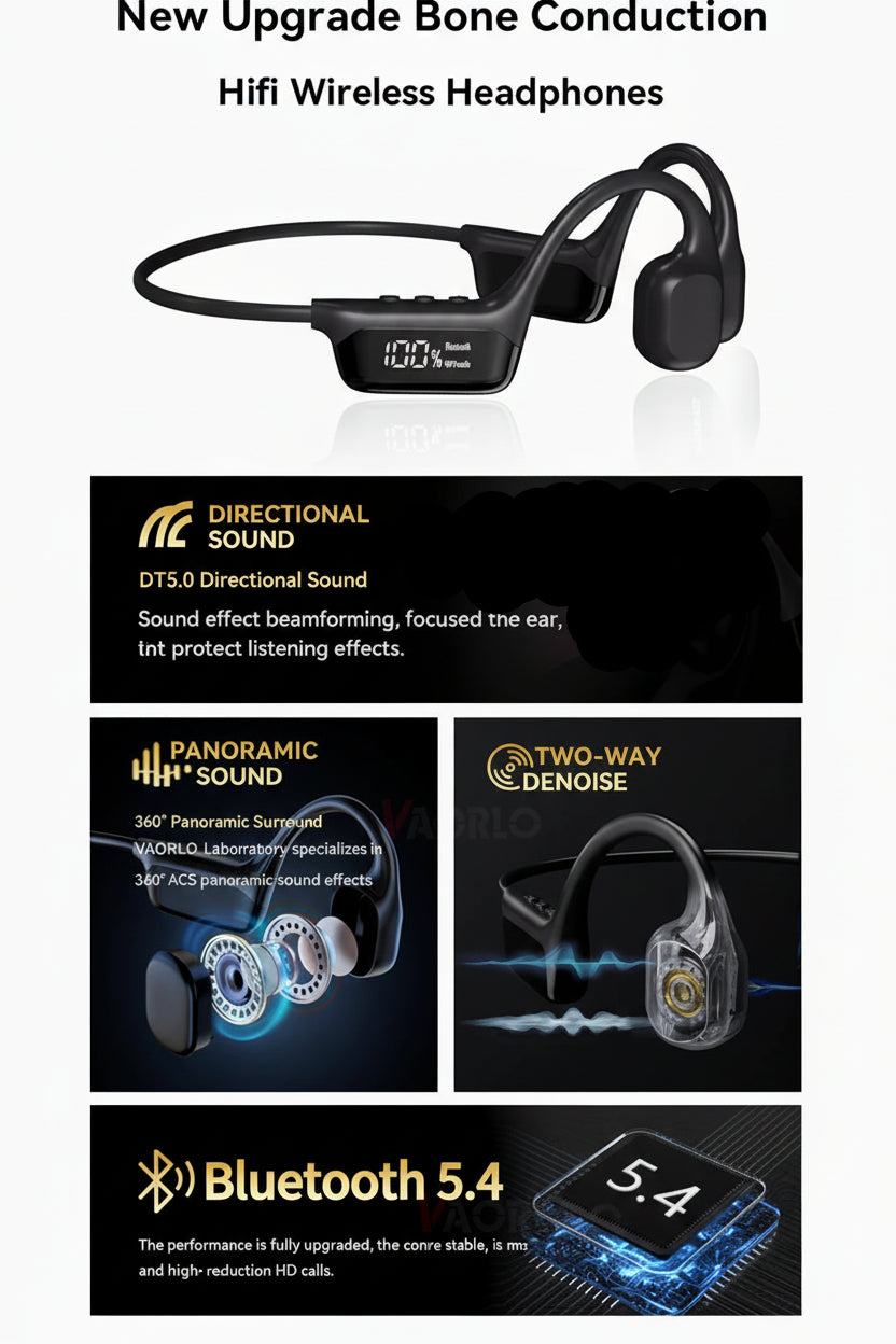 Auriculares de conducción ósea premium resistentes al agua para natación
