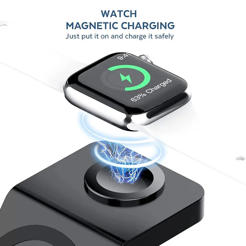 Soporte de carga inalámbrica magnética MagSafe 3 en 1 Premium