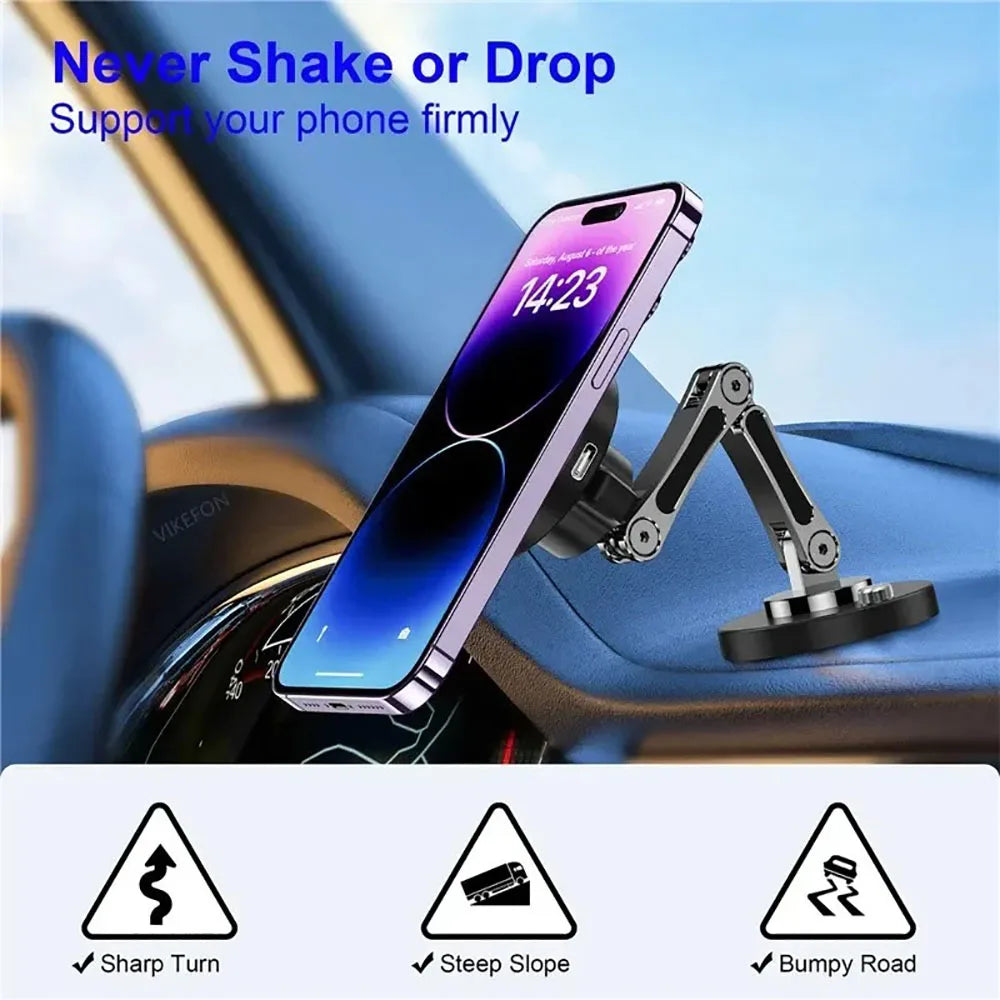 Soporte de carga inalámbrica magnética para coche premium