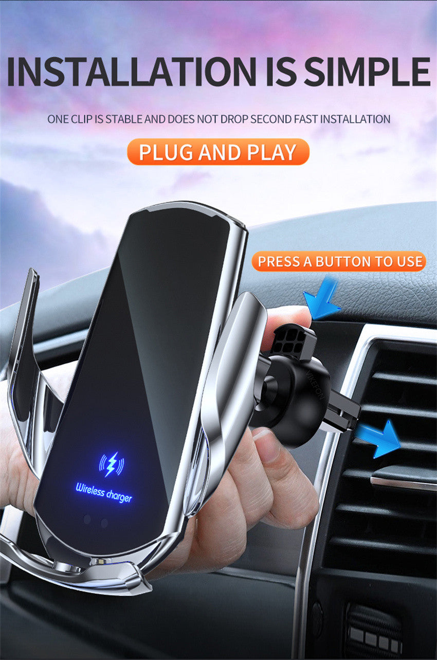 Cargador inalámbrico para coche con sensor inteligente premium