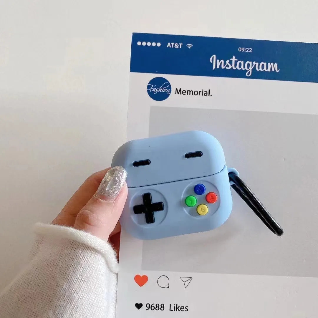 Funda de silicona premium con diseño de dibujos animados en 3D para auriculares inalámbricos