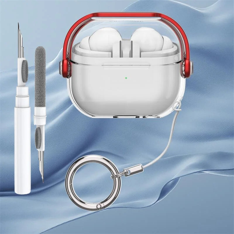 Funda transparente premium para auriculares inalámbricos