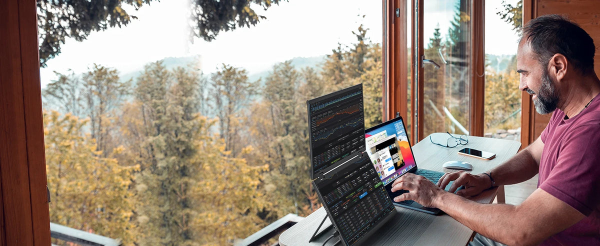 Monitor portátil doble premium de 15.6 pulgadas