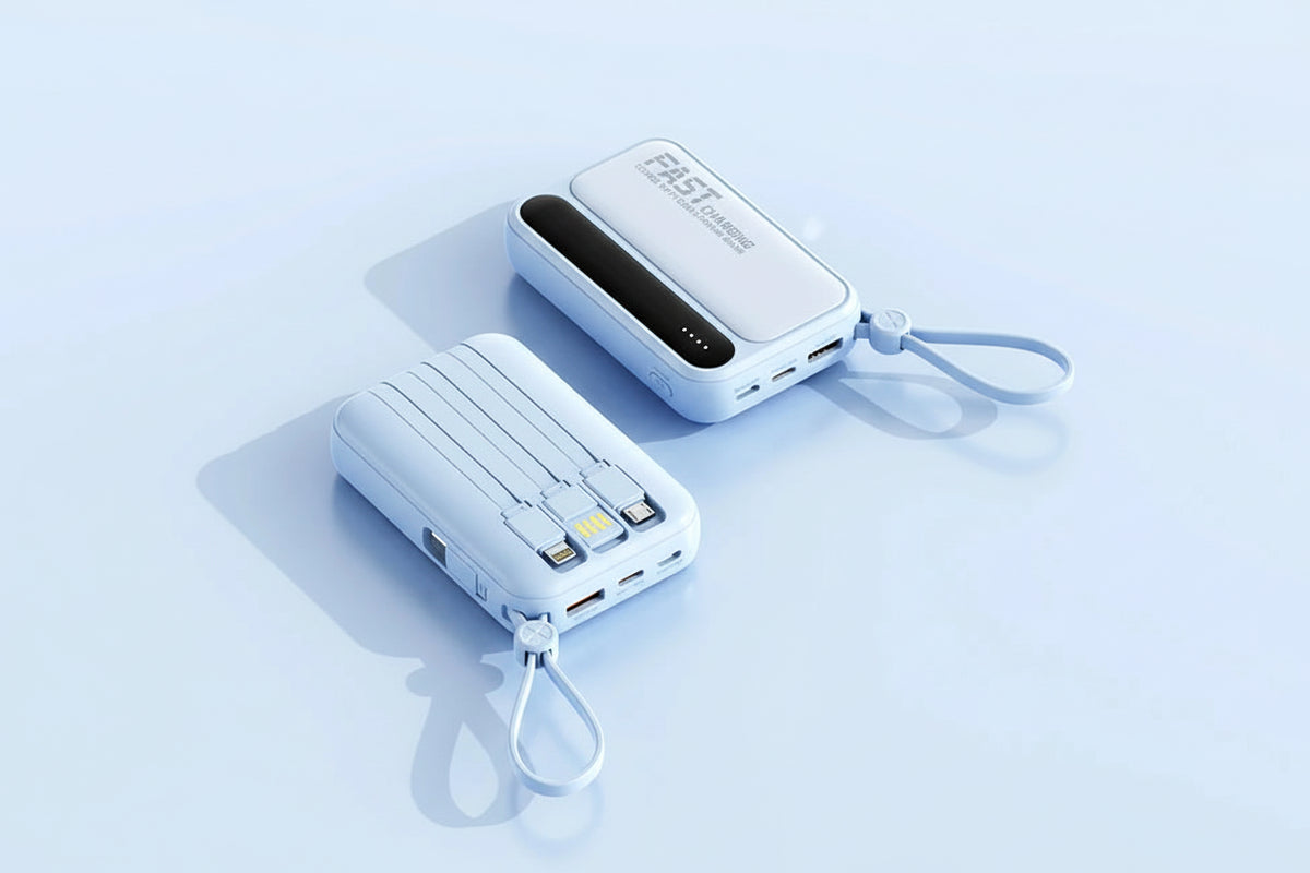 Power Bank Premium con cables 4 en 1 y pantalla digital