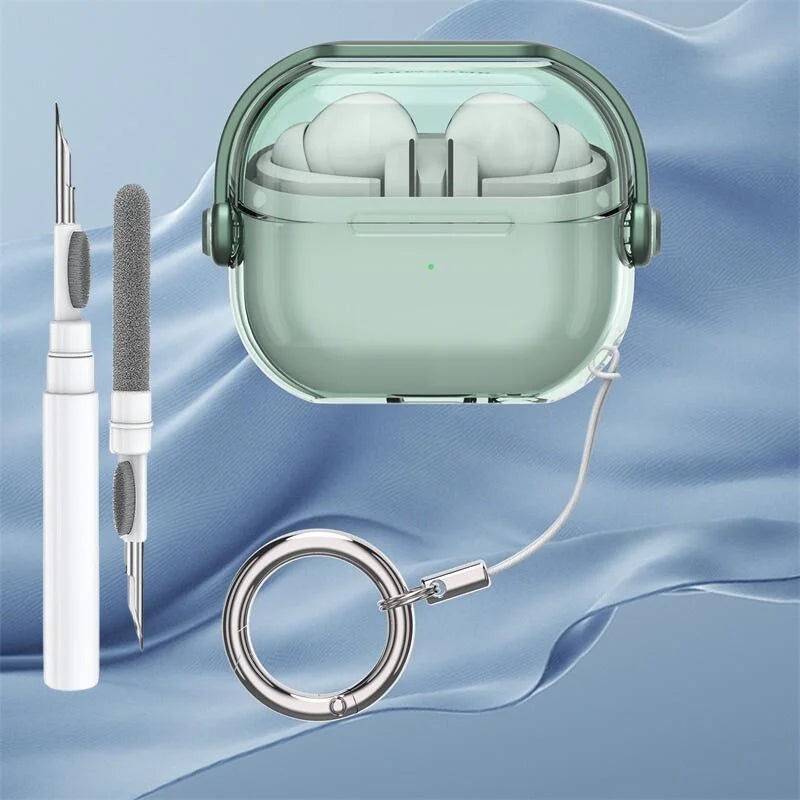Funda transparente premium para auriculares inalámbricos