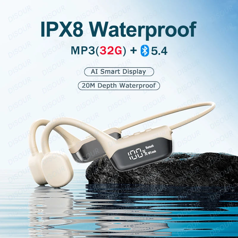 Auriculares de conducción ósea premium resistentes al agua para natación