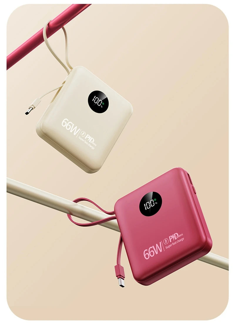 Premium Power Bank with Built in Cables & Fast Charging