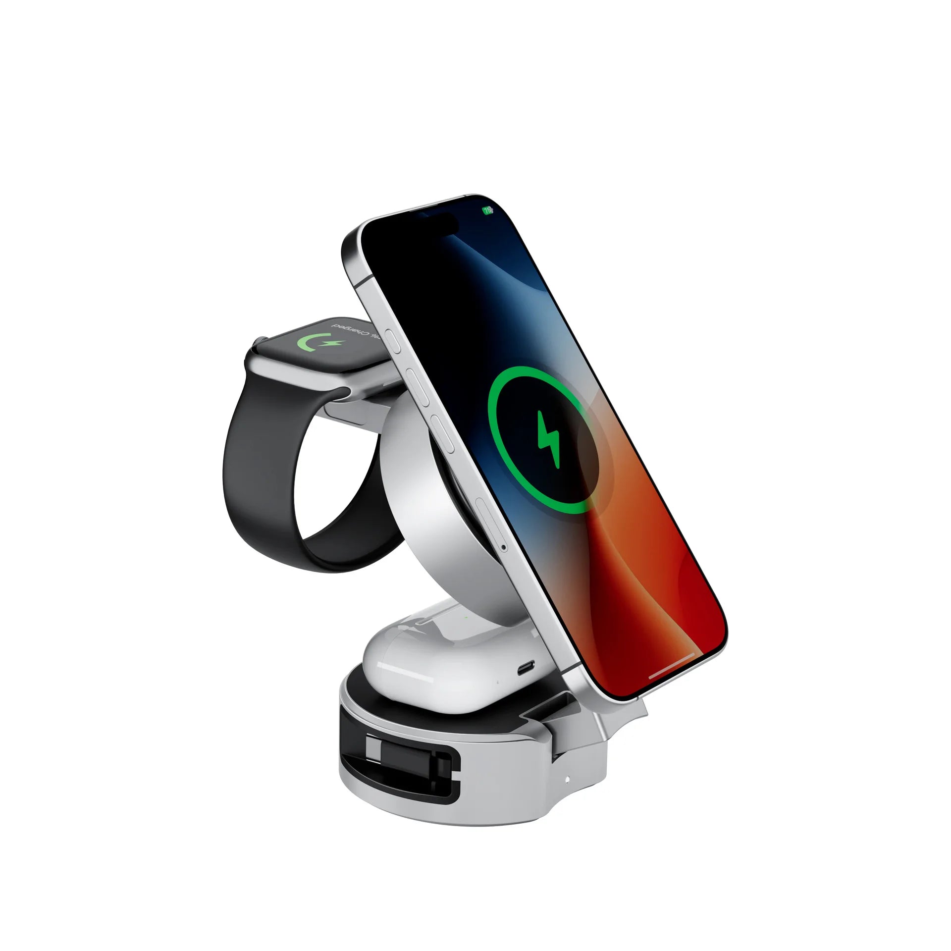 Premium Qi2 3 in 1 Foldable Magnetic Wireless Charger Stand