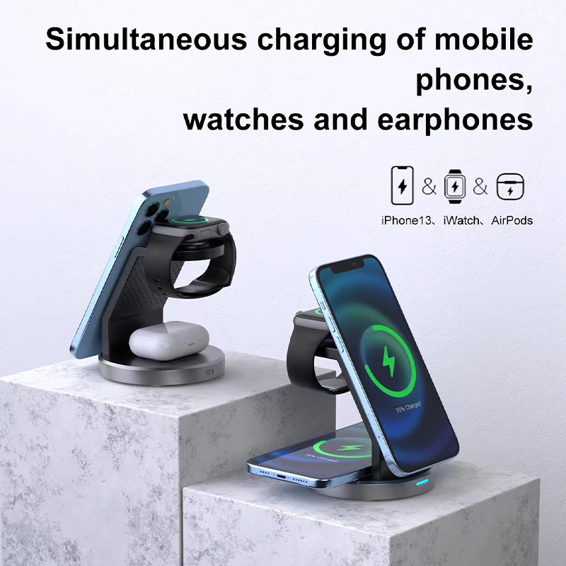 Premium 3 in 1 MagSafe Magnetic Wireless Charging Stand