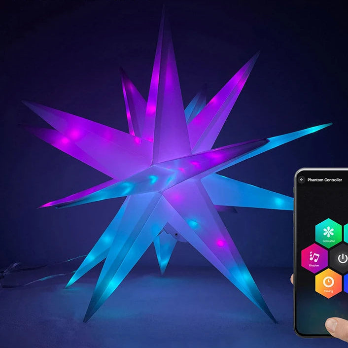 Luz nocturna inteligente premium de estrellas RGB con sincronización de música