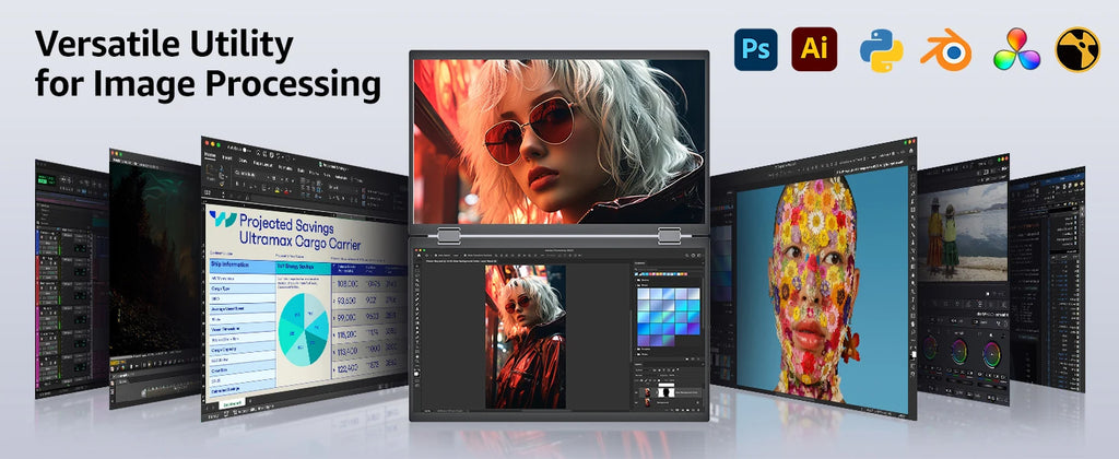 Monitor portátil doble premium de 15.6 pulgadas