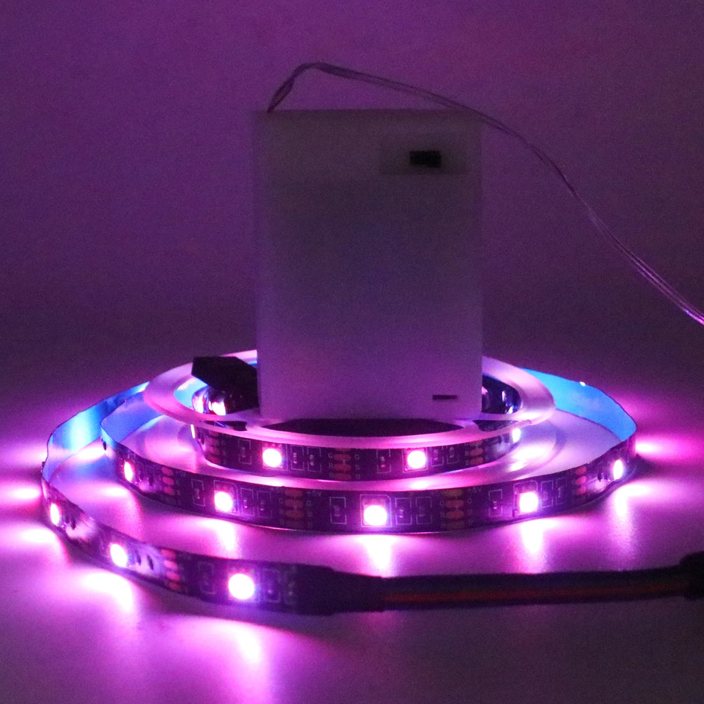 Tiras de luces LED RGB premium con alimentación por batería