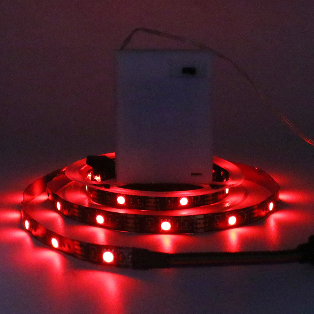 Tiras de luces LED RGB premium con alimentación por batería