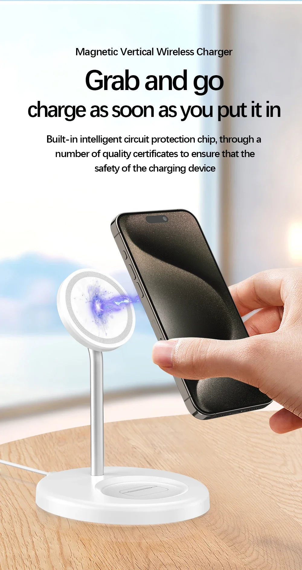 Premium 2 in 1 Magnetic Wireless Charging Stand