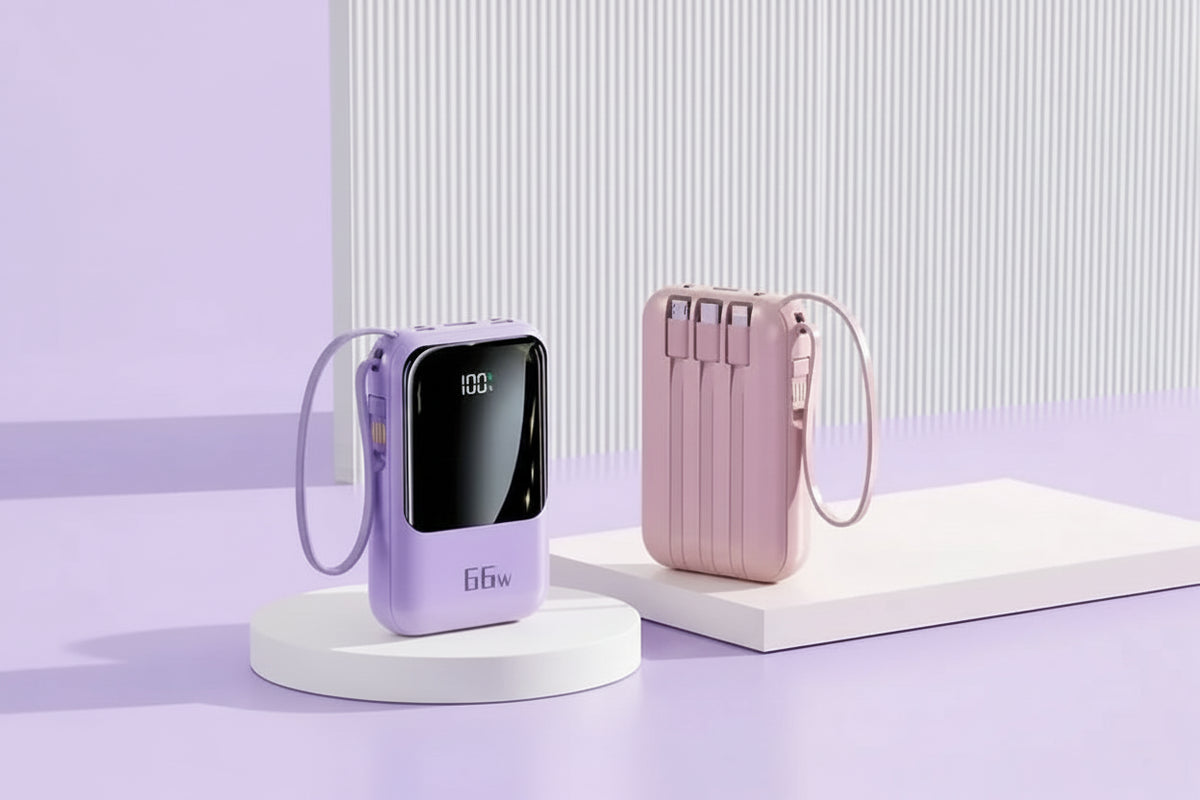 Power Bank premium con cables integrados